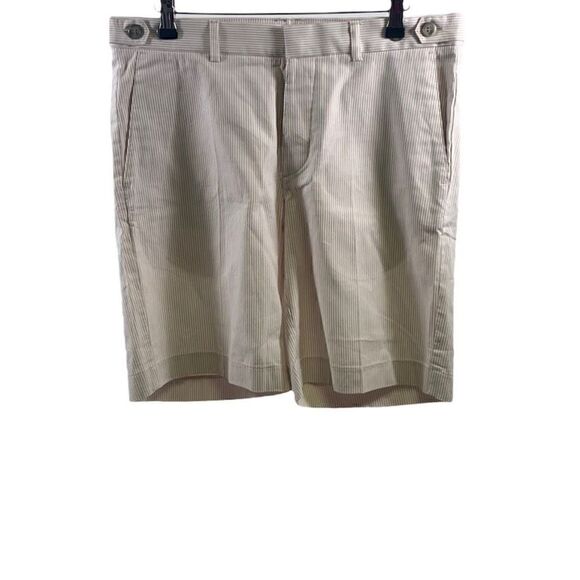 H&M NWT Pink Striped Bermuda Shorts Size 33 R - Picture 1 of 9